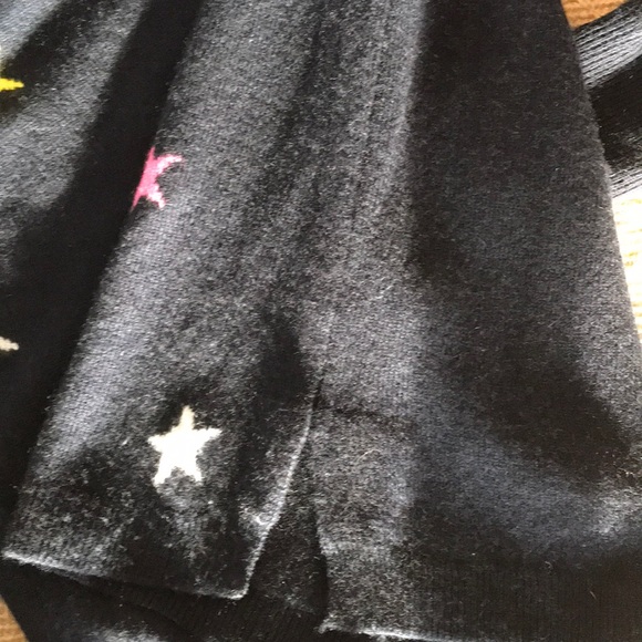 J. Crew 100% Cashmere Navy Stars Crewneck Sweater - Picture 6 of 7